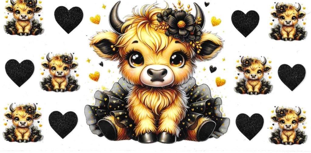 Cute Cow Dark Hearts