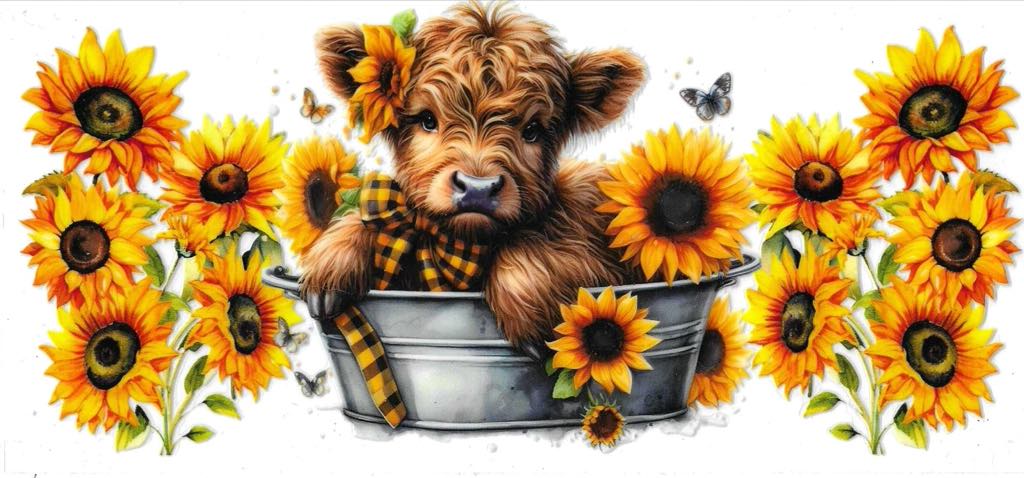 Sunflower Cow Bath