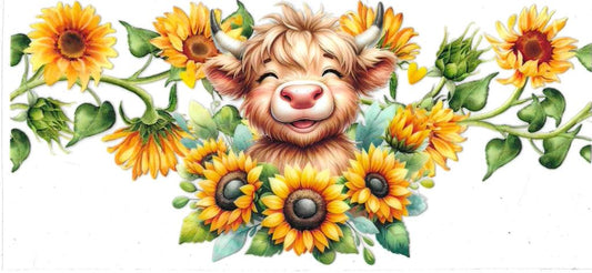 Happy Sunflower Cow
