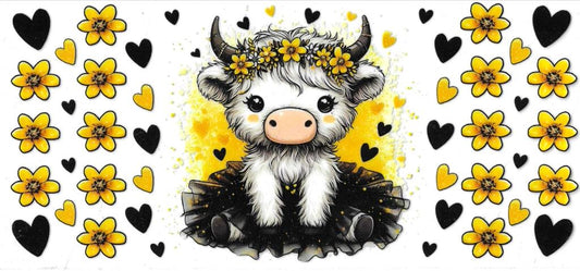 Cute Cow Yellow Flowers
