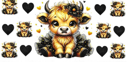 Cute Cow Dark Hearts