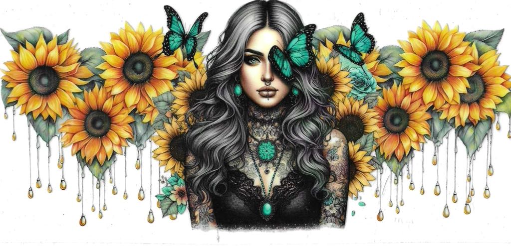 Sunflower Tattoo Girl