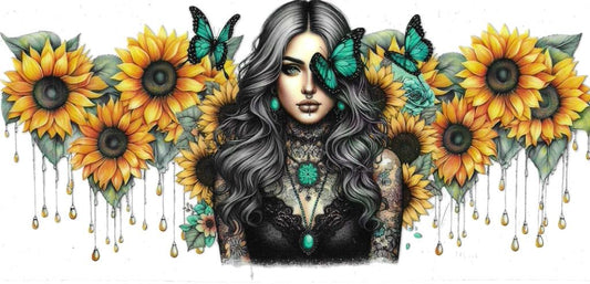 Sunflower Tattoo Girl