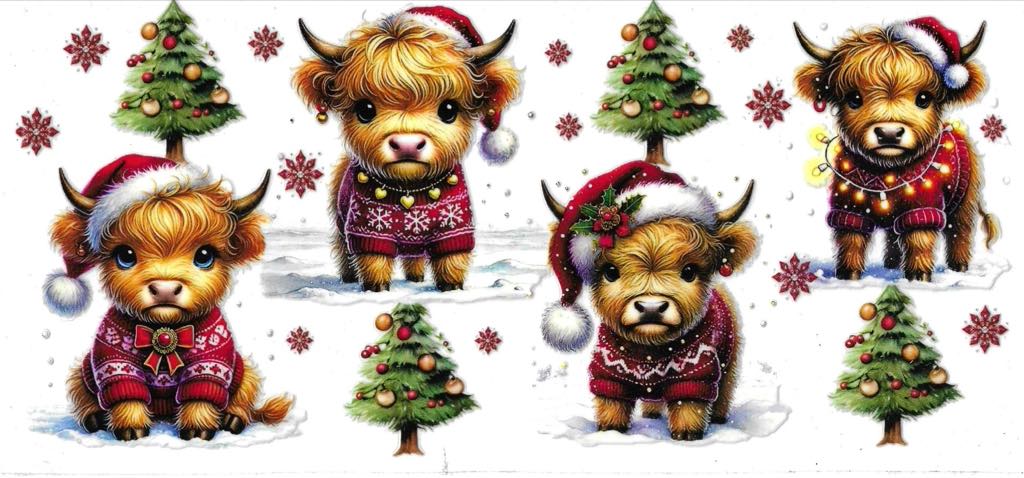 Xmas Highland Cow